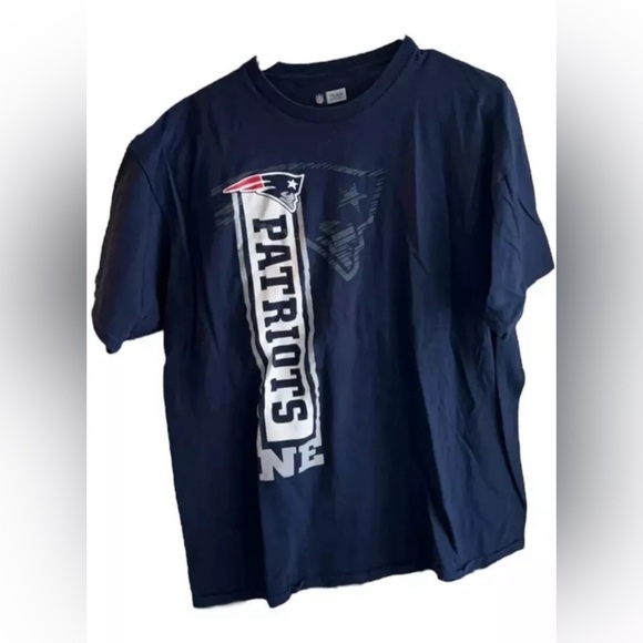 New England Patriots Team Apparel Polyester T Shirt Blue NFL Football XL Mens - Picture 1 of 4